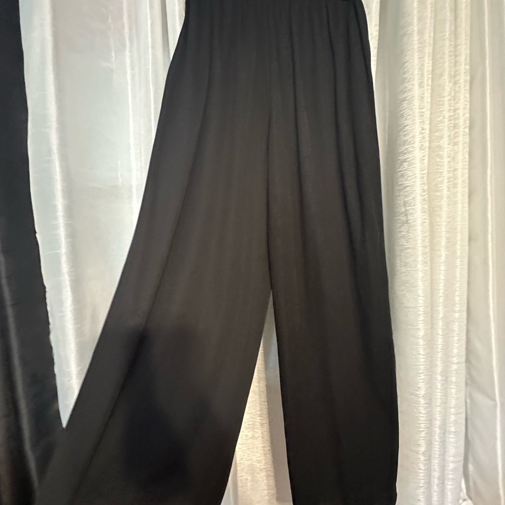Elegant Black Women's Pants with Tie - Picture 7 of 8
